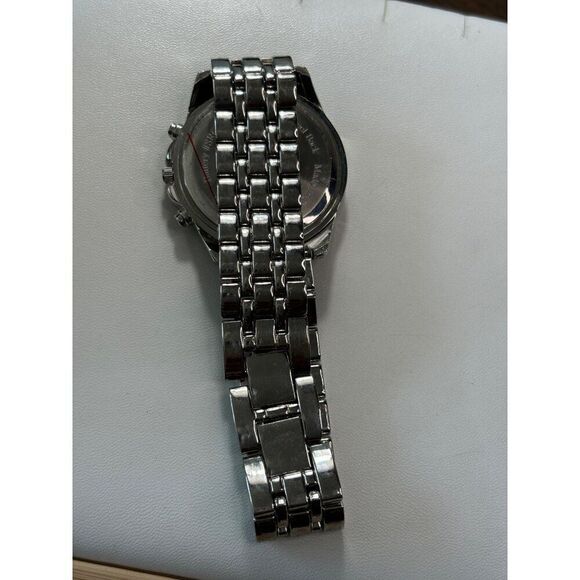 Women's NY&C Chronograph Watch Silver-Tone Stainless Steel Crystal-Accented Beze - Picture 5 of 7